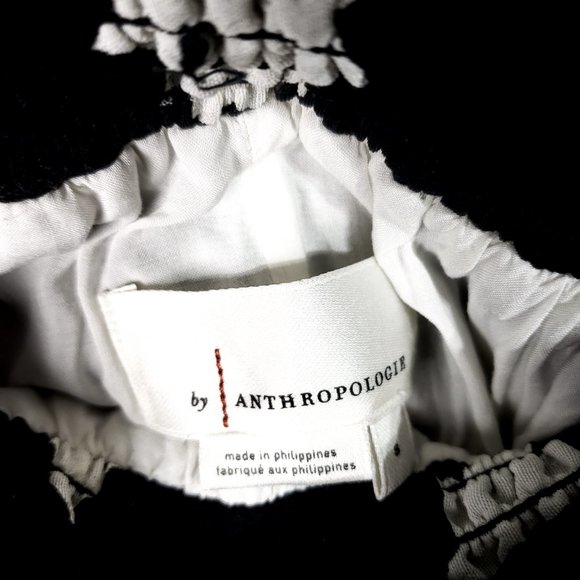 Anthropologie Black and White Patterned Joggers - Picture 4 of 4